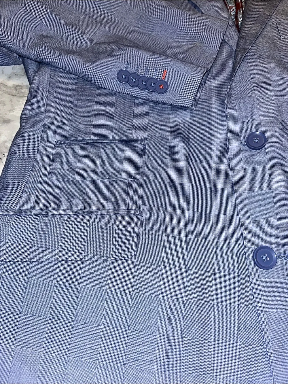 Gray Men's Two-Button Blazer by